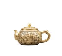 Set Da Tè Per Adulti Carattere Piccola Teiera Accessori Per Il Tè 120ml Rame Set Da Decoratio Retro Relief Fu Set Da Tè Portatili(Type-A)