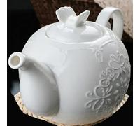 Set Da Tè Per Adulti Casa Bar Decorazione Bone Cina Acqua Stoviglie Zuccheriera Lattiera Brocca In Ceramica Caffè Tè Pentola Teiera A Rilievo Con Farfalla Bianca Europea Set Da Tè Portatili(C)