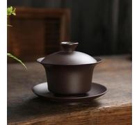 Set Da Tè Per Adulti Ciotola Con Coperchio Sabbia Viola Tazza Miniera Cruda Kung Fu Set Ceramica Infusore Set Da Tè Portatili(A)