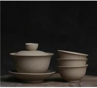 Set Da Tè Per Adulti Ciotole Per Tazze Cinesi Chawan Travel Kung Fu Set Da Tè Mini 100ml Per Zuppiera In Ceramica Solida Con Coperchio Articoli Per Il Set Da Tè Portatili(B)