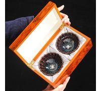 Set Da Tè Per Adulti Forno Cambiamento Tianmu Smalto Jianzhan Tazza Tè Intarsiato Mano Set Tazze In Argento Kung Fu Ceramica Master Set Da Tè Portatili(B)