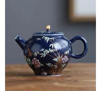 Set Da Tè Per Adulti Home Set Da Tè Bevande 200ml Bollitore Con Filtro Portatile Viaggio Palazzo Di Lusso In Ceramica Teiere Dipinte A Mano Fiori E Uccelli Teiera Set Da Tè Portatili(B)