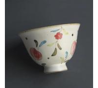 Set Da Tè Per Adulti Inizio Zuppiera Ceramica Grossolana Jingdezhen Dipinta Mano Pura Pesca Set Tè Kung Fu Set Da Tè Portatili(C)