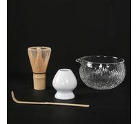 Set Da Tè Per Adulti Matcha Frusta Scoop Ceremic Ciotola Titolare 4 Pezzi Tradizionale Set Regalo Da Tè Cinese Forniture Cucina Set Da Tè Portatili(D)