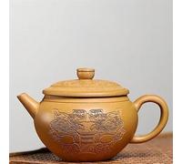 Set Da Tè Per Adulti Minerale Grezzo Sezione Aurea Fango Zisha Set Da Tè Accessori Teiere Di Argilla Viola 240ml Teiera Fatta A Mano Bollitore Bellezza Per La Casa Set Da Tè Portatili