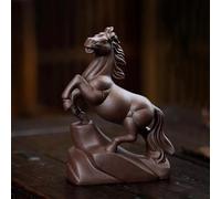 Set Da Tè Per Adulti Ornamenti Statua Del Cavallo Dello Zodiaco Cinese Figurine Tè Set Da Yixing Scultura Fatta A Mano Animale Domestico In Argilla Viola Set Da Tè Portatili(A)