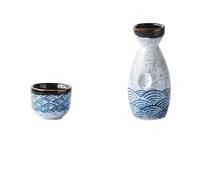 Set Da Tè Per Adulti Pentola e tazza per sakè per uso domestico Set per in ceramica Tazza da tè Bo per di liquori giapponesi Scalda vino riso per cinese Set Da Tè Portatili(C)