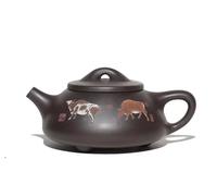 Set Da Tè Per Adulti Pentola Pietra Fatta Mano Minerale Grezza Gialla Bollitore Per La Preparazione Infusore Set Tè Zisha 390 Ml Teiere Argilla Viola Yixing Set Da Tè Portatili