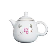 Set Da Tè Per Adulti Pentole In Argilla Yixing Teiera In Porcellana Bianca Smalto Colore Samovar Puer Tè Pentola E Tazza Set Brewing Kettle Set Da Tè Portatili(A)