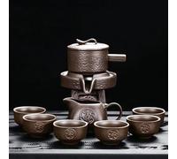 Set Da Tè Per Adulti Per La Produzione Domestica Di Set Da Tè Isolante Rotante Automatico In Stile Pigro In Ceramica Set Da Tè Portatili(B)