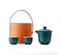 Set Da Tè Per Adulti Regalo Aziendale Tazza Express Ceramica Set Tè Viaggio Borsa Portatile Esterno Kung Fu Per Accompagnamento Bancario Set Da Tè Portatili(D)