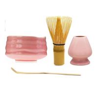 Set Da Tè Per Adulti Set Da 10 Pezzi In Ceramica Rosa Ciotola Tè Matcha Frusta Per Cucchiaino Setaccio Cerimonia Set Da Tè Portatili
