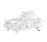 set da tè per adulti, Set da tè e caffè in porcellana e ceramica Set da tè regalo con teiera Set da tè pomeridiano britannico Set di tazze da caffè Servizio da tè for matrimoni for adulti