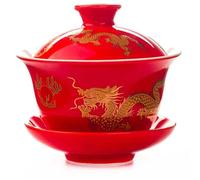 Set Da Tè Per Adulti Set Da Tè Kung Fu In Stile Cinese Regalo Di Nozze Per Gli Amici Zuppiera Teiera In Ceramica Peonia/Bollitore Per Drago Set Da Tè Portatili(B)