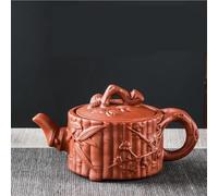 Set Da Tè Per Adulti Set Da Tè Kung Fu Teiera In Argilla Viola Fatta A Mano Bocca Larga Tre Amici Pentola In Rossa In Rilievo Set Da Tè Portatili(C)