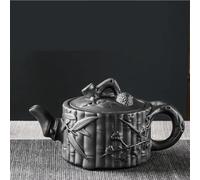 Set Da Tè Per Adulti Set Da Tè Kung Fu Teiera In Argilla Viola Fatta A Mano Bocca Larga Tre Amici Pentola In Rossa In Rilievo Set Da Tè Portatili(B)