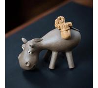 Set Da Tè Per Adulti Set Da Tè Per Animali Domestici Cinese Fatto A Mano In Argilla Viola Ornamenti Per Statue Di Asino Fortunato Figurine Sculture Artigianali Set Da Tè Portatili(C)