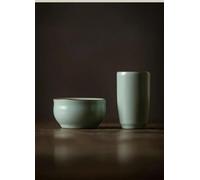 Set Da Tè Per Adulti Set Di Tazze Da Tè Per Esami Formazione Tea Art 2pc/lot Azure Porcelain Opening Single Cup Hanmade Ru Kiln Tazza Profumata In Ceramica Set Da Tè Portatili