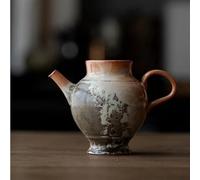 Set Da Tè Per Adulti Set Di Teiere Cinesi Per Il Tè Verde In Rattan Giapponese Bollitore Per L'infusione Del Fatto A Mano Con Inchiostro Legno Teiera In Ceramica Set Da Tè Portatili(10x5.3cm 210ml)