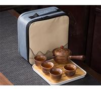 Set Da Tè Per Adulti Set Per Cerimonia Tè Kung Fu Rotante Cinese Automatico Rende Teiera Ceramica Domestica Portatile Viaggio Set Da Tè Portatili(F)
