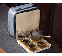 Set Da Tè Per Adulti Set Per Cerimonia Tè Kung Fu Rotante Cinese Automatico Rende Teiera Ceramica Domestica Portatile Viaggio Set Da Tè Portatili(K)