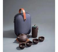 Set Da Tè Per Adulti Set Stoviglie Da Viaggio Portatile Con Sabbia Viola Una Pentola E Quattro Tazze Tè Kung Fu Tazza Di Crepa Cinese Set Da Tè Portatili