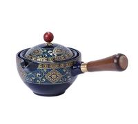 Set Da Tè Per Adulti Set Tè Cinese Kung Fu Teiera Rotante 360° Ceramica Infusore Semi Automatico Gongfu Teaware Pot Cup Set Da Tè Portatili(C)
