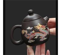 Set Da Tè Per Adulti Set Tè Kung Fu, Teiera In Argilla Viola Fatta Mano Ideale Per Gli Amanti Del Forma Uovo Di Drago Camaleonte Che Cambia Colore, Casa Creativa Set Da Tè Portatili(Type-B)