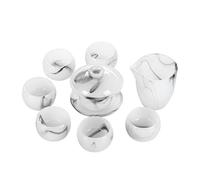 Set Da Tè Per Adulti Set Tè Vetro Tre Volte Inchiostro Casa Soggiorno Ufficio Tazza Porcellana Bianca Giada Confezione Regalo Kung Fu Set Da Tè Portatili