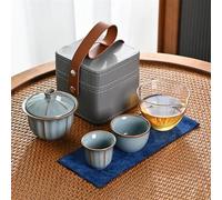 Set Da Tè Per Adulti Set Tè Viaggio Aperto Ceramica Con Una Pentola Due Tazze Tazza Rapido Cerimonia Cinese Portatile Tie Guanyin Regalo Set Da Tè Portatili(F)