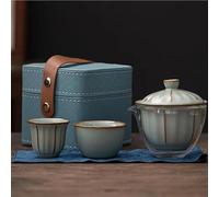 Set Da Tè Per Adulti Set Tè Viaggio Aperto Ceramica Con Una Pentola Due Tazze Tazza Rapido Cerimonia Cinese Portatile Tie Guanyin Regalo Set Da Tè Portatili(C)