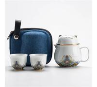 Set Da Tè Per Adulti Simpatico Set Tè Pocelain Lucky Cat Creativo Maneki Neko Tazza In Ceramica Con Filtri Teiere Adorabili Gatto Plutus Set Da Tè Portatili(D)