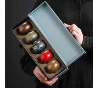 Set Da Tè Per Adulti Tazze Ceramica Grossolana Set Cinque Elementi Tè Kung Fu Trasformazione Forno Tazza Ciotola Cinese Retrò Set Da Tè Portatili