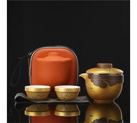 Set Da Tè Per Adulti Teiera Celadon Business Travel Express Tazze Da Tè Set Portatile In Ceramica Dipinto A Mano Set Da Tè Portatili(Type-B)