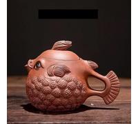 Set Da Tè Per Adulti Teiera Fugu Fatta Mano Creativa Kungfu Della Famiglia Con Zisha Yixing Viola Sabbia Per Bollitore Riscaldato Tazza Tè Set Da Tè Portatili(D)