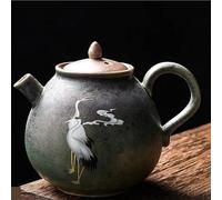 Set Da Tè Per Adulti Teiera Giapponese In Ceramica Retrò Fatta A Mano Per La Casa Kung Fu Pentola Singola Divisore Per Tè Gru Fata Forno Cambio Set Da Tè Portatili(A)
