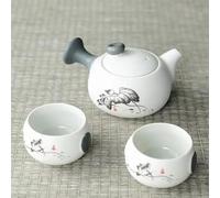 Set Da Tè Per Adulti Viaggio Per L'ufficio La Casa Il Tè Regalo Per Un Amico Set Da In Ceramica Portatile Kung Fu Cinese Con Tazze Set Da Tè Portatili(B)