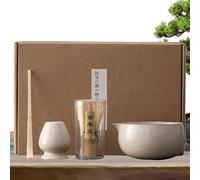 - Set da tè - porta whisky, in ceramica, cucchiaio per polvere | Kit tradizionale Brewing Experience, elegante strumento per la preparazione del rituale per la calma mattutina