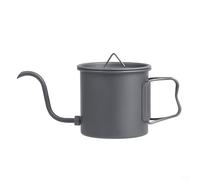 Set da tè portatile in titanio, 5 pezzi, per kung fu, con coperchio pieghevole per caffettiera, tappo di chiusura e colino da tè, per campeggio (caffettiera)