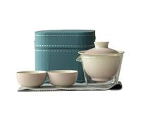 Set da tè rosa Gradation Art - 1 teiera e 2 tazze, kit di utensili for il tè antico con borsa portatile for uso domestico e all'aperto(H set)