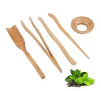 Set da tè, Set da 5 pezzi per la cerimonia del tè - Utensili per l'arte del tè, Accessori per la cerimonia del tè, Strumenti accessori per il set da tè Kongfu, Utensili per la cerimonia del tè cinese