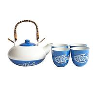 Set da Tè Tradizionale Set Da Tè In Ceramica Europea 5 Pezzi Di Tazze Caffè Teiera In Stile Giapponese Con Manico Adulti