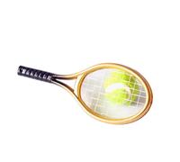 Set da tennis per bambini con 1 x tennis e 1 x racchetta per decorare immagini educative Early Development Model Baby House decorazione tema baby shower regalo