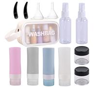 Set da toeletta portatile da viaggio per il lavaggio di sacchetti di riempimento bottiglie di crema bottiglie spray imbuti cucchiai crema ad alta tenuta