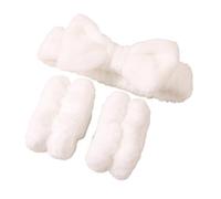Set da tre pezzi for il lavaggio del viso e for la cura della pelle, a prova di umidità, in pile di corallo, con fascia for capelli che assorbe l'acqua, da polso, for il lavaggio delle donne e come st