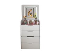 Set da trucco illuminato con sgabello, 59,9 x 39,9 x 80 cm, elegante toeletta con specchio e luci LED per una perfetta applicazione del trucco, design moderno per camera da letto o bagno