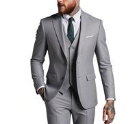 Set da uomo business casual 3 pezzi, include giacca da abito, pantaloni, gilet, set giacca e pantaloni da sposo per matrimonio, set da abito professionale di alta qualità per pendolari L,M,S,XL,XS,XXL