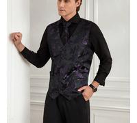 Set da uomo composto da gilet, cravatta, fazzoletto da taschino e gemelli, adatto sia per occasioni formali che casual, come matrimoni Questo collegamento vende solo blazerL,M,S,XL,XXLPianteTessuto