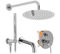 Set Da Vasca-doccia Da Incasso Rea Lungo Chrome + Box