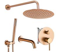 Set Da Vasca-doccia Da Incasso Rea Lungo Copper Brush + Box